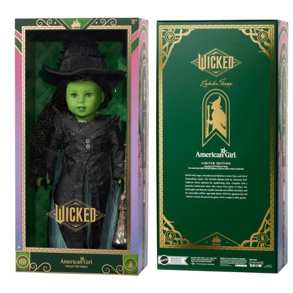 American Girl Wicked Elphaba Doll Collector Series Limited Edition Witch Costume - Picture 2 of 16